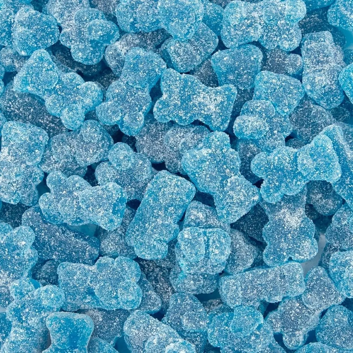 Sour Bears Gummy Candy | 1 Pound Bag | Gelatin Free Chewy Blue Candy | Blue Raspberry Jelly Bears for Baby Showers, Gender Reveal, Party Favors, and Dessert Decorating