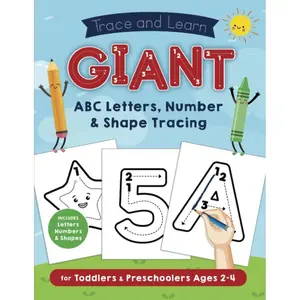 Trace and Learn: Giant ABC Letters, Number & Shape Tracing for Toddlers & Preschoolers Ages 2-4: First Handwriting Workbook - Learn to Write Patterns, ... Homeschool Preschool Learning Skills Paperback – June 24, 2023
