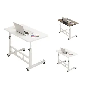 Adjustable Height Mobile Standing Desk with Wheels – 32 Inch Compact Laptop Computer Table – Space-Saving Workstation for Home Office, Study, Bedroom, or Small Spaces – Easy to Move