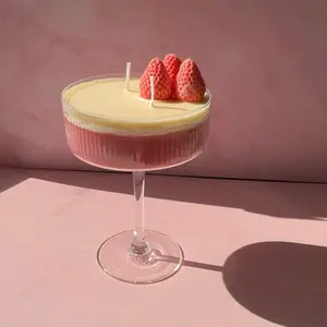 Cocktail candle, Candle in cocktail glass, Natural soy-wax candle, Candle gift, Party favor candle, Unique gift, Wedding Candle