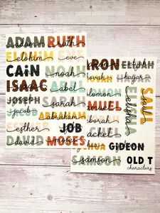 Character Titles Old Testament Scrapbooking Crafts