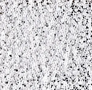 White Pearl Miyuki Seed Beads Size 15 #528
