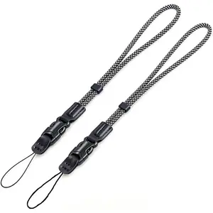 Quick-Release Wrist Strap 2-Pack - Camera & Phone - Heavy Duty Braided Lanyard with Detachable Buckle