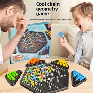 Chain Triangle Chess, children's logical thinking training toy, parent-child interactive educational tabletop game, Strategy Board Games, multiplayer interactive game, universal toy for boys and girls, children's gift, birthday gift, holiday gift