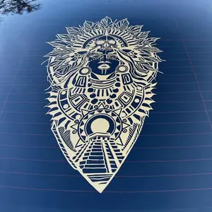 Woman Warrior Decal Sticker - Red Design for Car, Glass Doors, and Walls - Available in Multiple Colors - Easy Installation