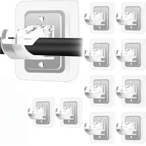 A set of 8 curtain rod brackets, equipped with clips, transparent curtain hooks, adjustable rod brackets, and multi-functional curtain rod hooks, suitable for living rooms, bathrooms, kitchens, bedrooms, toilets, and apartments