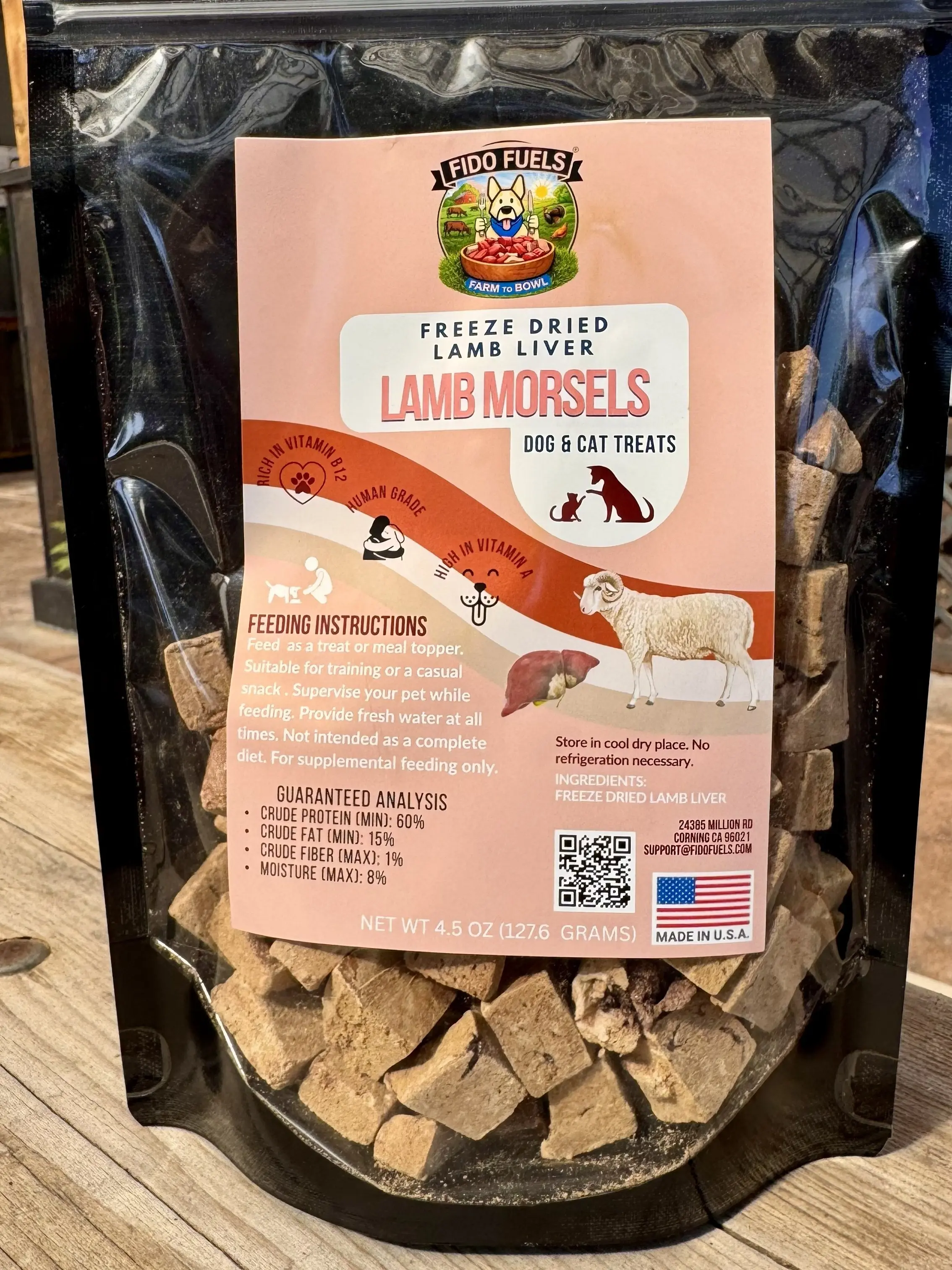 Lamb Morsels – Freeze-Dried Lamb Liver - Safe for All Breeds & Ages - Meal Topper or Training Reward