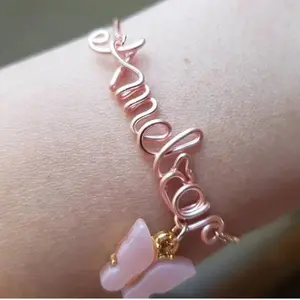 Name Bracelet, Butterfly charm Personalized Bracelet, Custom Name Bracelet for Women/Teen Girl