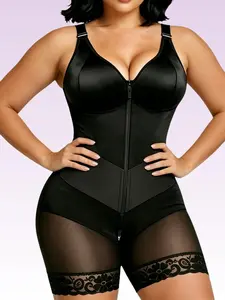Women's V Neck Tummy Control Butt Lifting Shapewear, Fajas Colombian Girdles, Double Compression V-Shape Waist Cincher Body Shaper, Suitable For Daily Wear, Sports