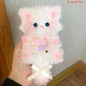 Plush Cat Keychain Bag Pendant Handmade Twist Stick Cute Decorative Jewelry For Daily And Gifting Use