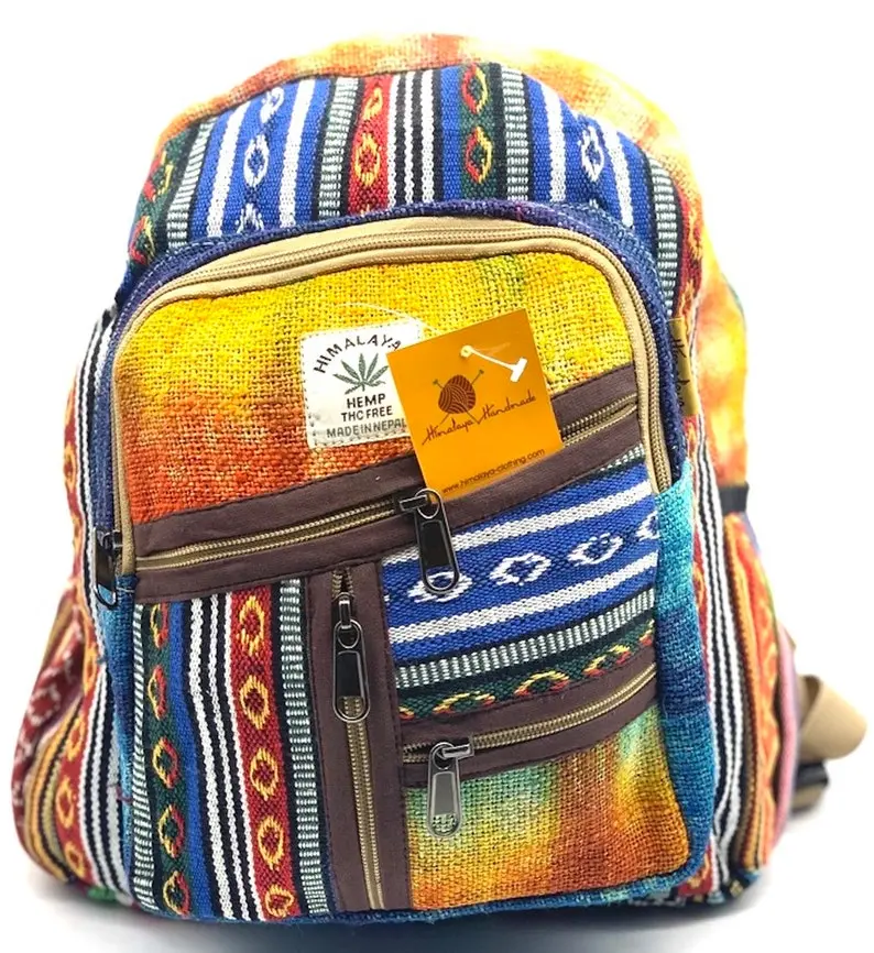 Himalayan Hemp Mini Backpack Fair Trade Festival Bag