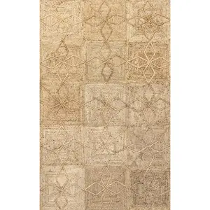 Brigetta Geometric Floral Jute Area Rug