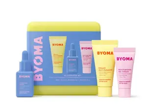 BYOMA So Hydrating Barrier Repair Skincare Set – Cleanser, Hydrating Serum & Ceramide Moisturizer for Dry Skin (3-Piece Travel Set)