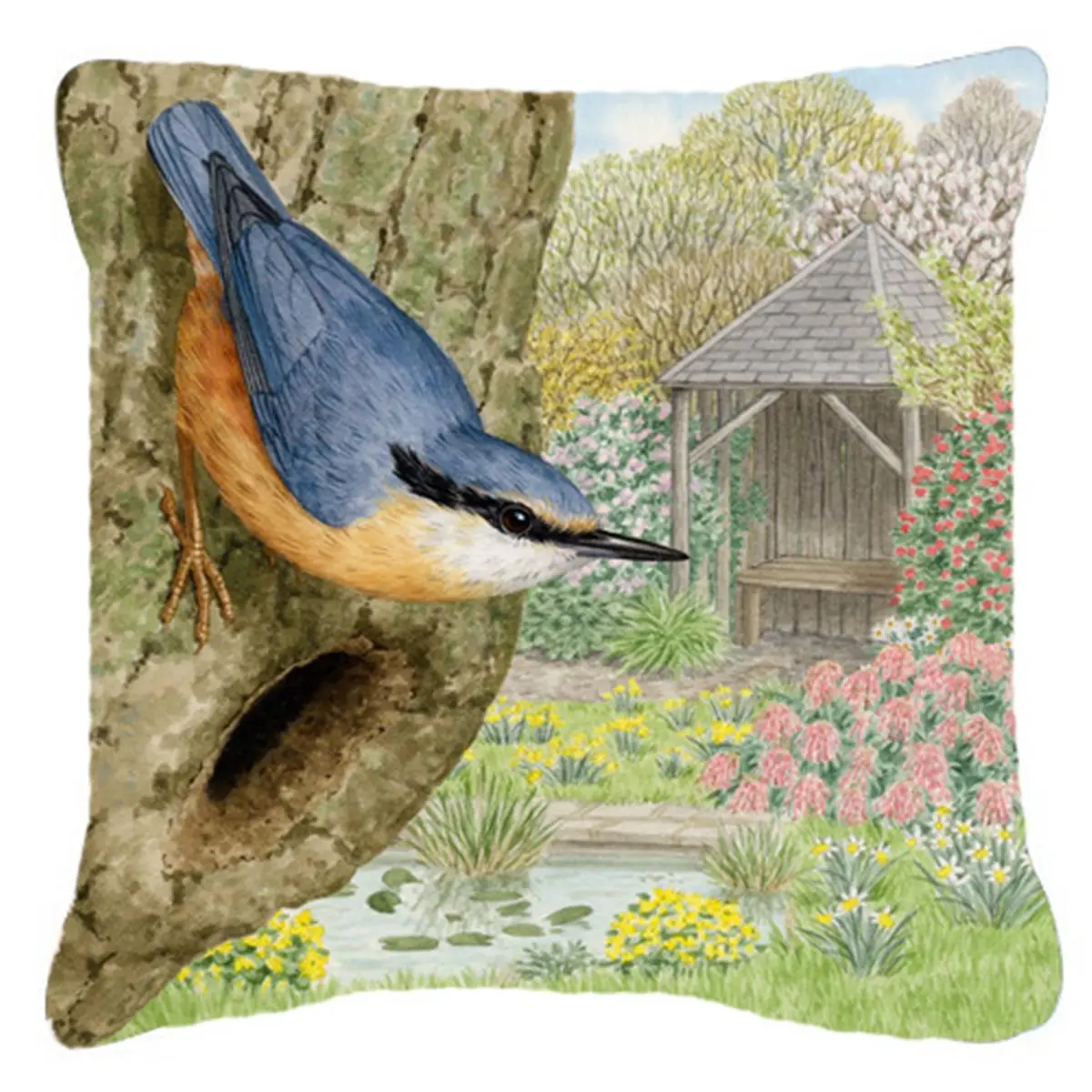 Nuthatch by Sarah Adams Canvas Decorative Pillow