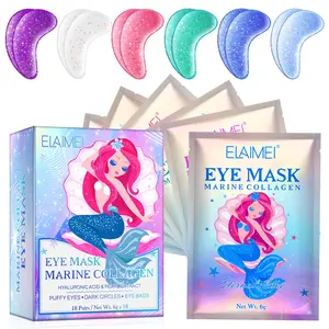 ELAIMEI Marine Collagen Eye Patches (18 pcs): Infused with deep-sea collagen essence, these patches provide intense hydration to plump the eye area, improve skin texture, nourish and revitalize the skin, brighten dullness, and smooth roughness for a soft,