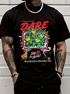 DARE Say No To Drugs Ninja Turtles Classic Retro Vintage Graphic T-Shirt, Gift For Fan, Gift For Her, Gift For Him fantasy  shirt graphic  tees