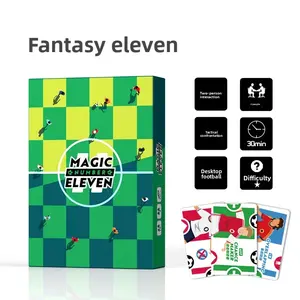 Dream Eleven Magic Football Player Board Game Card Miracle, Dual-Player Strategy Game, Fun Family Entertainment, Collectible Cards