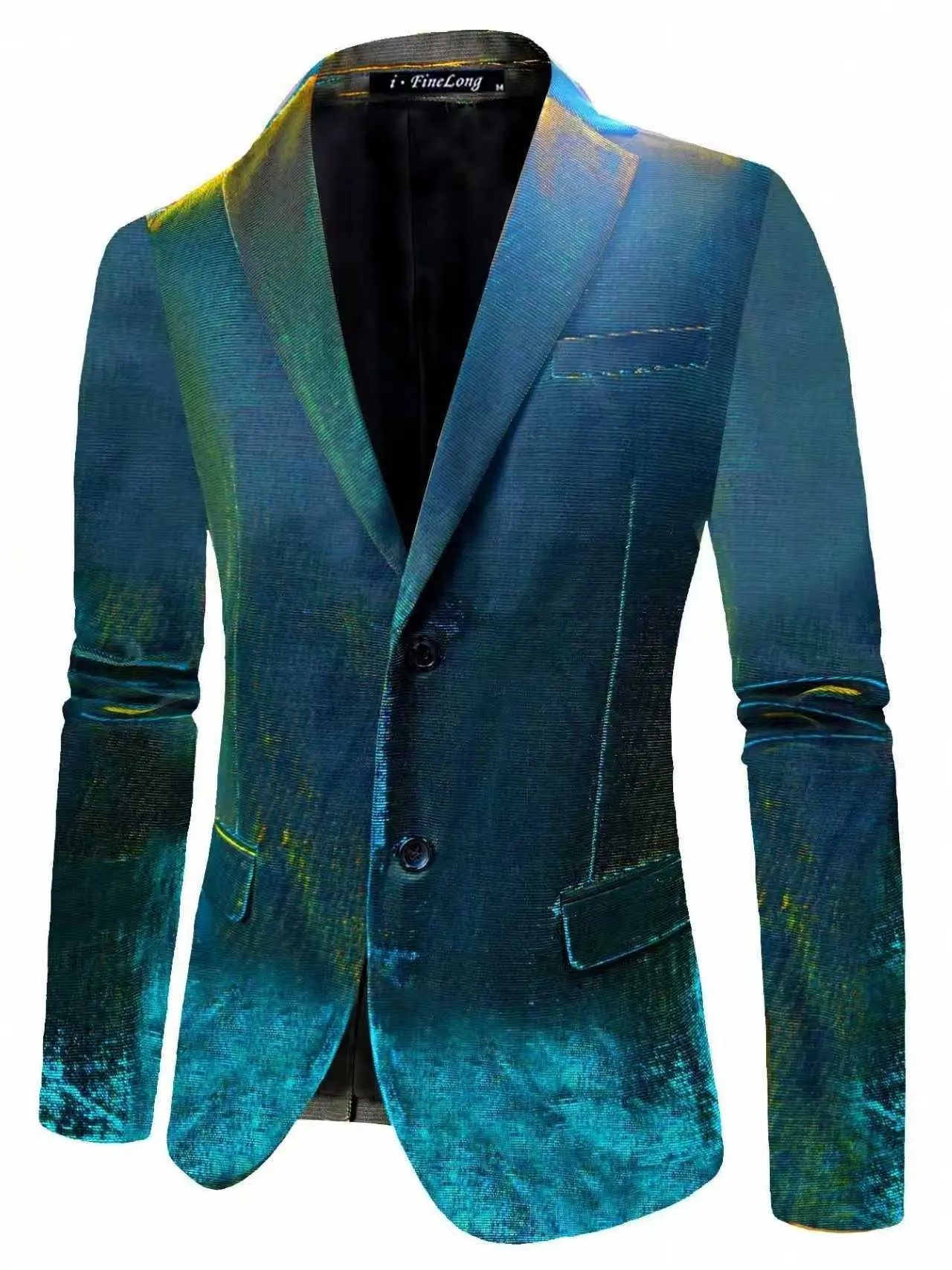 Viral Color-Shifting Men’s Blazer—Changes Hue in Different Lighting (Purple & Teal Options) | Perfect for Parties, Clubs & Date Nights, Head-Turning Statement Piece with Slim Fit & Premium Fabric, Must-Have for Trendy Guys!