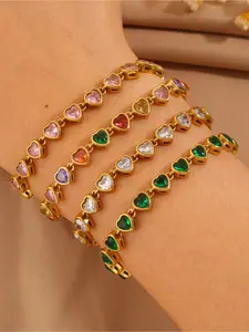 1 fashionable and versatile exquisite all diamond heart hand chain bracelet, Pretty Bracelet, jewelry with a full diamond heart design, suitable as a perfect gift for family and friends, suitable for all seasons