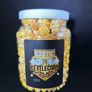 CARAMEL AND CHEESE 1/2 Gallon container Kettle Corn - Delicious Snack - Crispy Sweet and Salty tasty sweet Cheddar