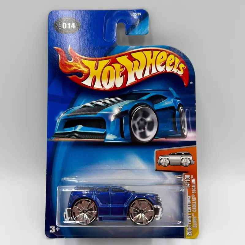 Hot Wheels 2004 First Editions Numbered 14/100 Blings Cadillac Escalade #014 Blue Collectible Diecast Model Car