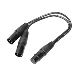 XLR 3Pin Female to  XLR Male Splitter Y Cable Adapter Converter  1ft