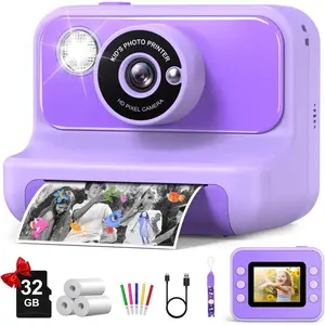 Camera  Print, Christmas Birthday Gifts for Girls and Boys, 1080P  Video Digital  Camera with 32G Card,  Camera for 3-12 ,