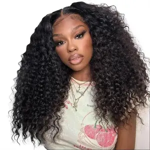 BGMgirl Hair Deep Wave Pre Bleached 6*4 Wear Go Glueless 180% Density Pre Plucked Pre Cut HD Lace Human Hair Closure Wig Natural Wavy Curly TikTokShopBlackFriday