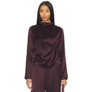 Line & Dot x REVOLVE Petrea Long Sleeve Top in Aubergine