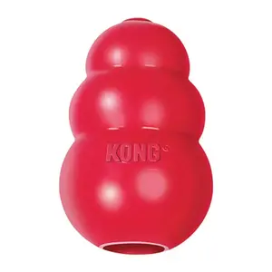 KONG Classic Dog Toy- Toughest Natural Rubber, Red- Fun to Chew smart dog