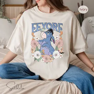 Retro Eeyore Shirt, Eeyore Honey Bear Shirts Magic Kingdom Shirt Trip Shirt Unisex Cotton Crewneck Shirt