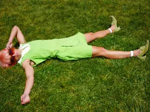 60s Green Polka Dot Cotton Scooter skort Playsuit Cotton Polyester Polka Dot Summer vintage