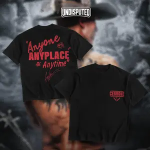 UNDISPUTED Cowboy Cerrone Anyone Anyplace Anytime Heavy Cotton Unisex T-shirt UFC Shirt BMF Ranch Fan Apparel Casual Street Style Direct-to-garment Printing