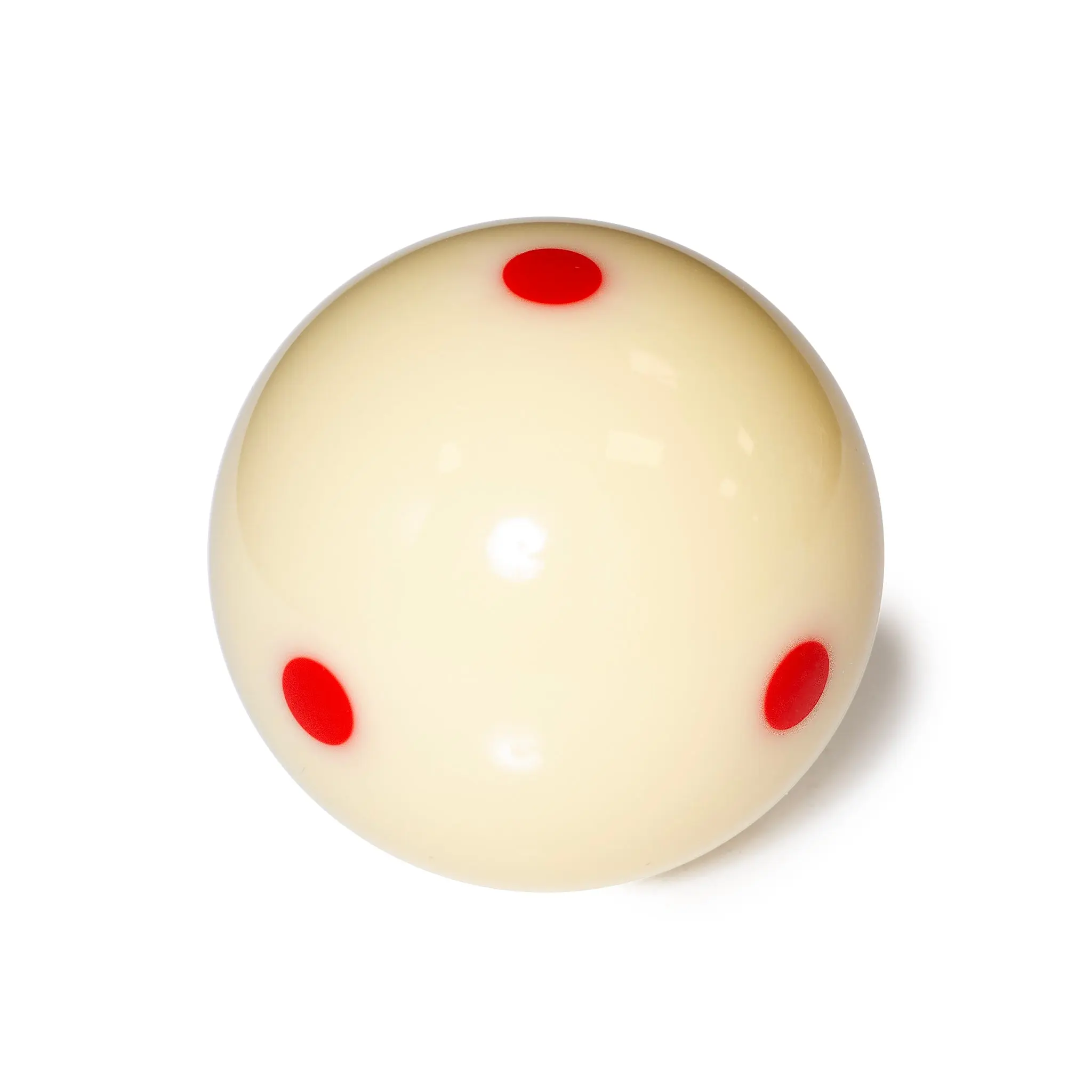 Standard Pool Cue Ball 2 1/4" with 6 Red Dots Standard Pool Cue Ball 2 1/4" with 6 Red Dots