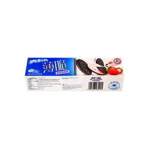 OREO Strawberry Cream Sandwich Cookies, Thin & Crispy, 95g Pack - Authentic China Version