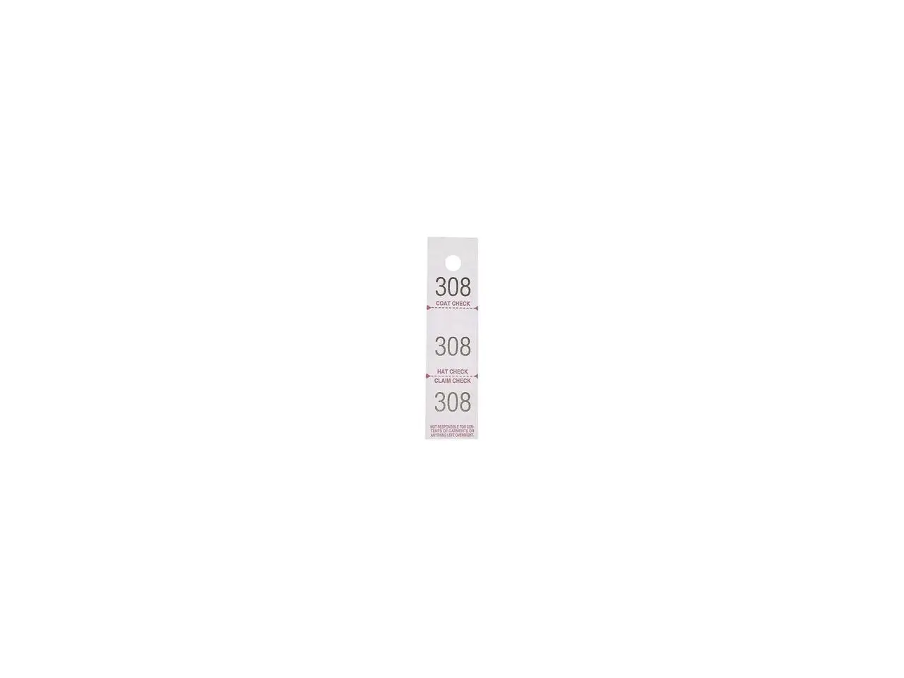 Sparco Coat Check Tickets 3-Part 500/PK White 99300 Sparco Coat Check Tickets 3-Part 500/PK White 99300