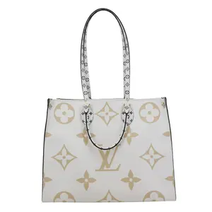 Pre-owned Louis Vuitton Canvas Tote Bags Onthego GM Monogram Giant Tote Bag White