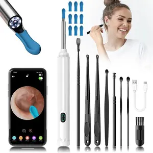 Electric Earwax Removal Kit, 1 Box Rechargeable Ear Cleaner with LED Light & 8 Counts Accessories, Ear Wax Removal Tool for Adults