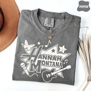 Comfort Colors Hannah Montana 20th Anniversary Shirt, Retro Miley Stewart Pop Star Tee, Magic Kingdom Tee, Disneyland Family Trip 2026 Shirt Z8C