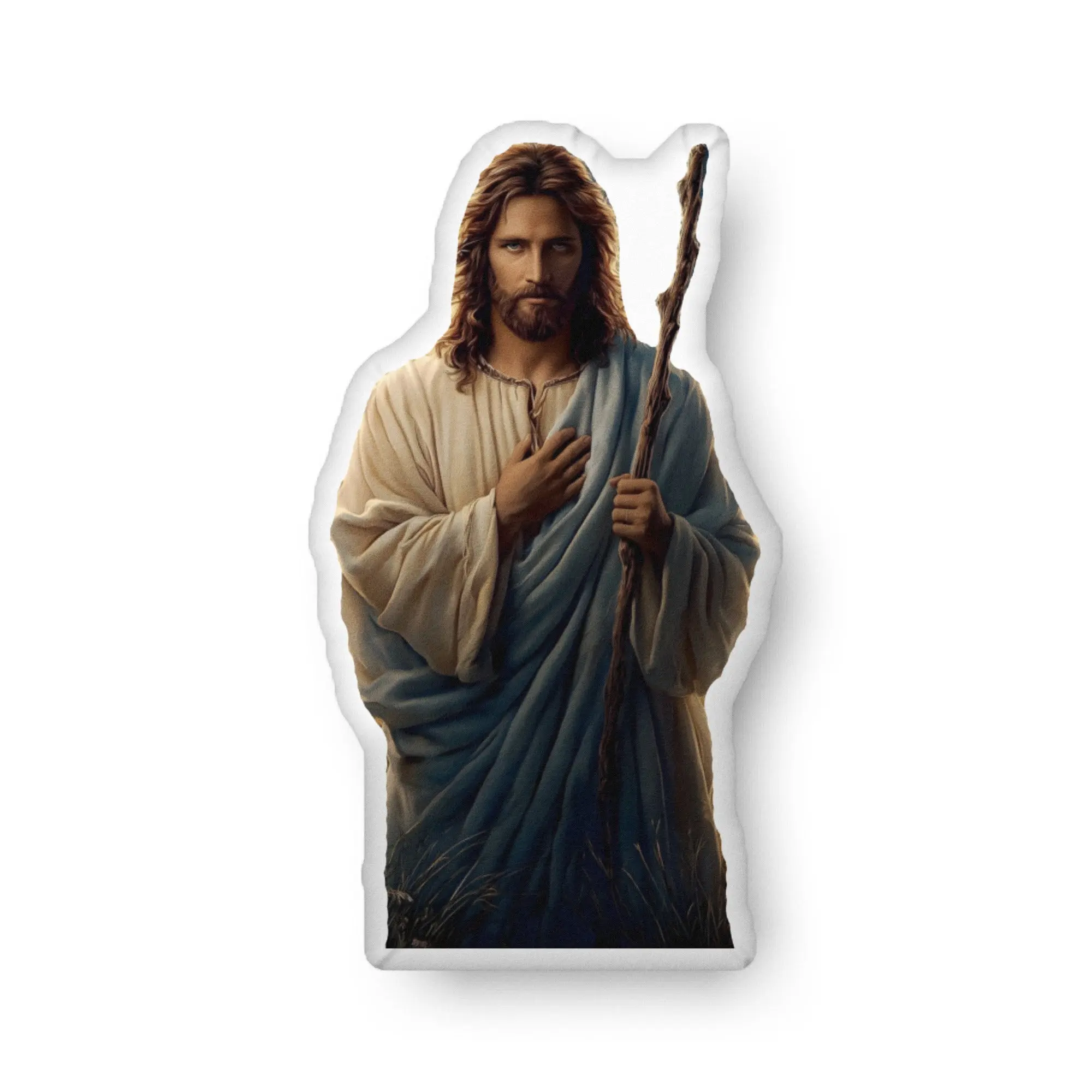 Jesus the Shepherd – Soft High Quality Custom-Shaped Pillow With Comfortable Feel and Seamless Sealed Design