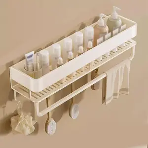 Shower Shelf Racks Floating Shelves for Bathroom Organizer Over Toilet, Bathroom Shelves Wall Mounted Wall Shelf Shower Caddy (Size : 60CM) Suction Cup Corner free wall mountshower organizer corner