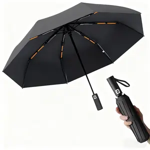 8-Bone Windproof UV Protection Travel Umbrella, Portable Automatic Folding Umbrella with Dual-Layer Anti-Wind Ribs, High-End Umbrella