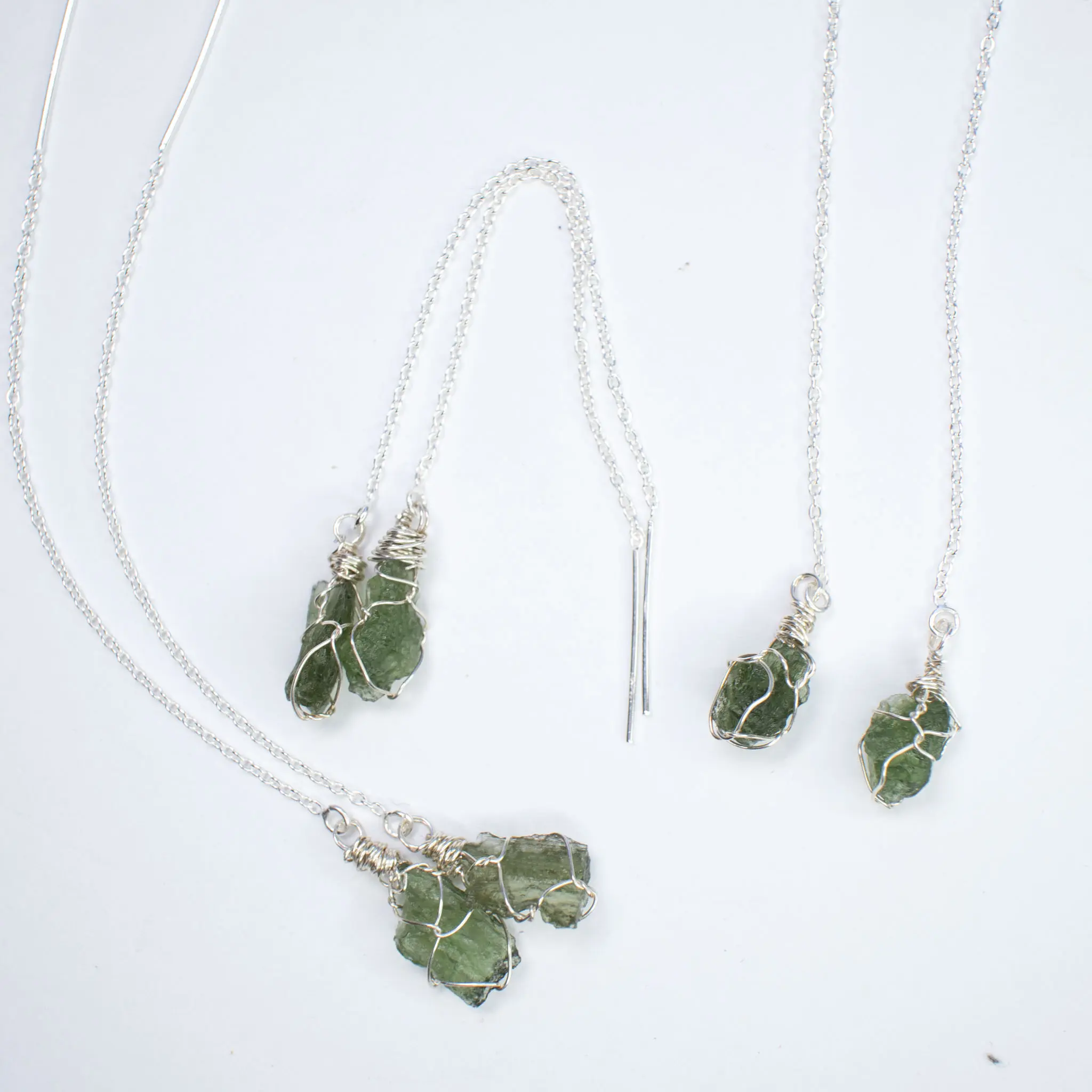 Moldavite Dangle Earrings in 14K Gold-Filled or Sterling Silver with Moldavite Certificate of Authenticity birthday gift