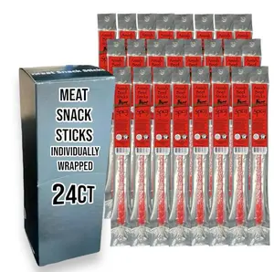Beef Snack Sticks - Spicy - 24 Individually Wrapped - Amish Beef Sticks