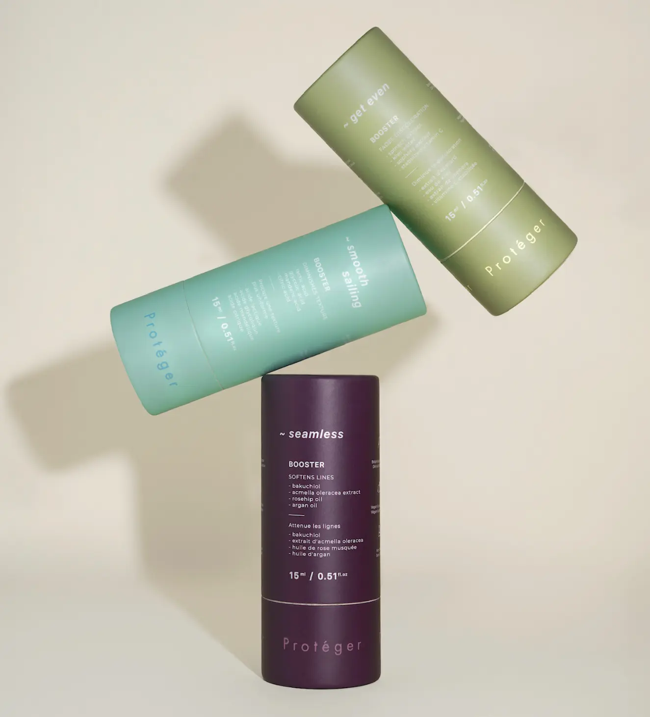 Booster Trinity - tackle the most common skin concerns with this powerful booster set - softens fine line + wrinkles, fades discoloration, and diminishes texture irregularities