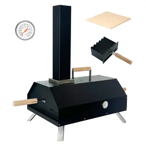 11 Inch Outdoor Pizza Oven, Portable Pellet Pizza Maker with Pizza Stone, Backyard Pizza Grill for Patio Camping,monthersdaygift