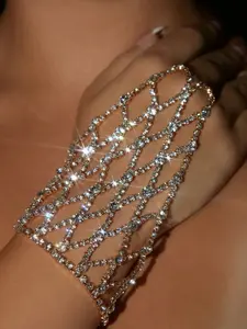 Elegant Zirconia Mesh Bracelet, Sparkling Design Suitable for Everyday Wear & Special Occasions, Perfect Gift Idea for Her