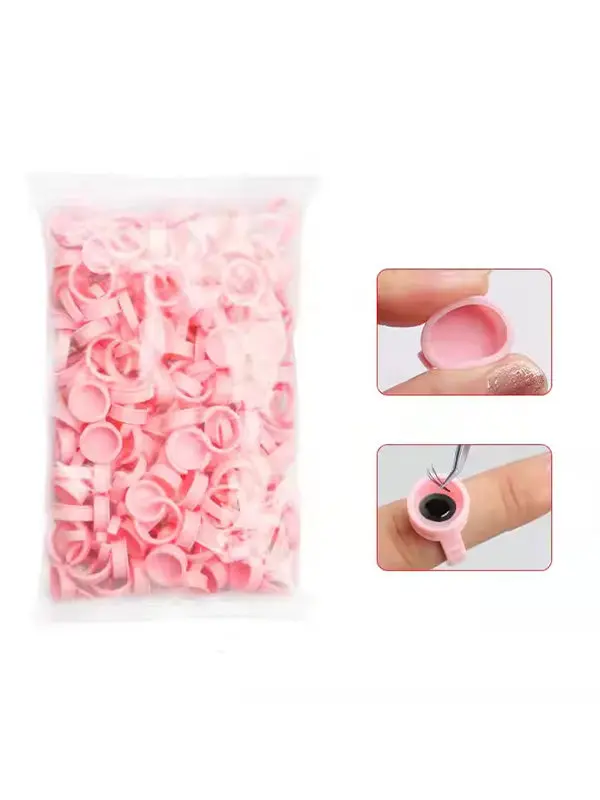 Pink Ring Pigment Cups 100pcs