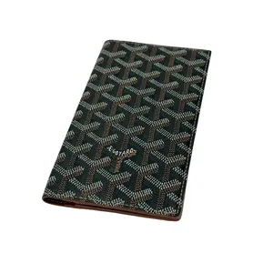 Pre-owned Goyard Coated Canvas Wallet Saint Roch in the signature black and gold