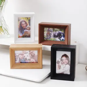 Vintage Mini 3 Inch Polaroid Frame, Multi-Color Options, Wooden Texture, Home Desktop Decoration, Wedding, Couple, Office Use